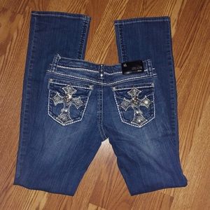 GRACE in LA BOOT CUT JEANS • CROSS BLING SIZE 27